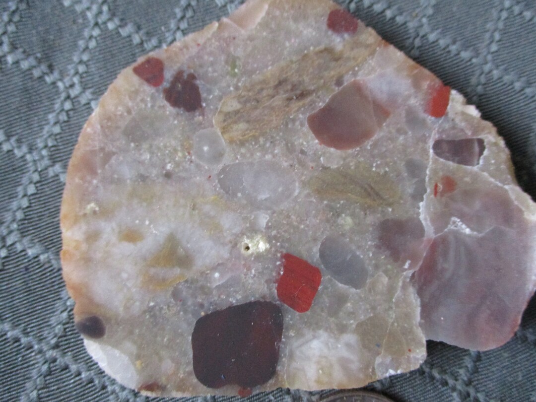 Raw Michigan Pudding Stone Rock Slab Cabbing Rough Etsy