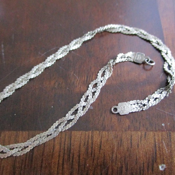 Old Vintage Italy Sterling 925 Woven Silver Bracelet