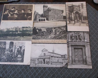 Antique  Italian Postcards With Undivided Backs