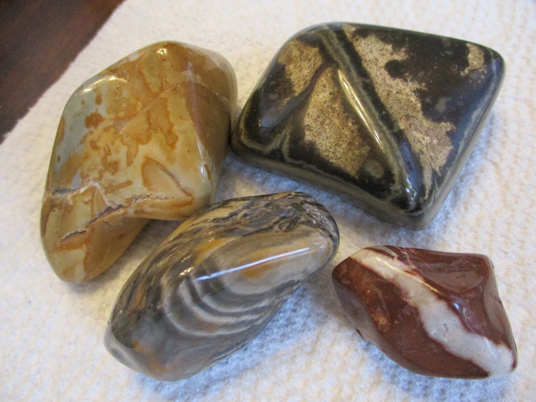 Large Wish Stone and Assorted Striped Rocks : - Etsy
