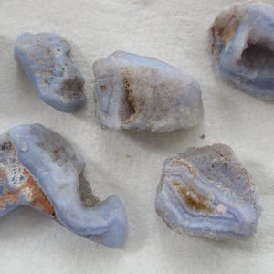 Blue Lace Chalcedony Rough Rock Lot :