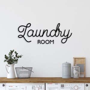 Laundry wood cutout. Laundry room decor. Laundry wood sign. Laundry cut out. Modern farmhouse decor. Laser Cut Words.