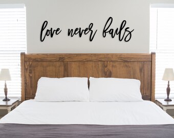 love never fails. Wood Words. Laser Cut Words. Wood Cut Words. Cutout Words. Floating Words. Entry Way Decor