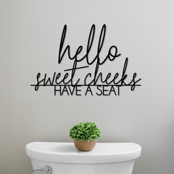 Have a Seat Bathroom Sign Etsy