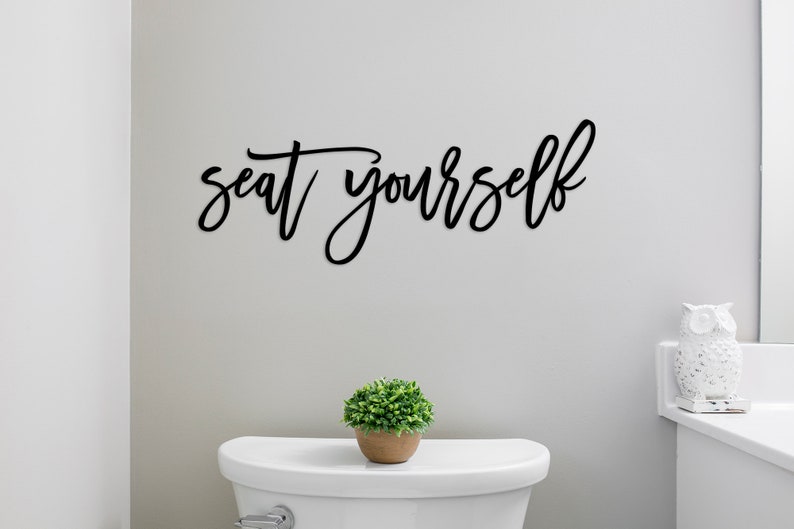 Seat Yourself. Wood Words. Laser Cut Words. Wood Cut Words. Etsy