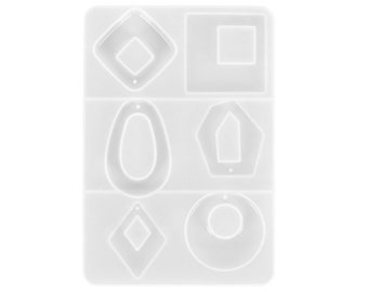 Molde de resina para colgantes de collar de pendientes Joyería, Moldes de resina para fundición, Formas geométricas para suministros de fabricación de joyas