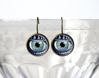 Dragons Eye Earrings - Cool Jewery - Unique Gifts for Women - Cute Bronze 14mm Leverback Earrings