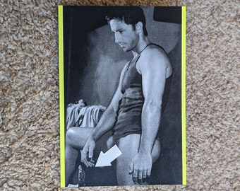Handcraft Black & White  5" x 7" HUNKY Sexy Poses of Nude Men Blank Greeting Card + Envelope-Individually Made Sensual Male Physique Card
