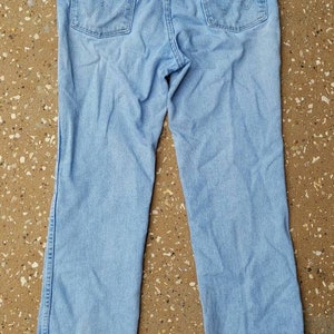 Vintage Wrangler Jeans, Distressed Wrangler Denim, Light Wash Wrangler Jeans, Size 33x30 image 2