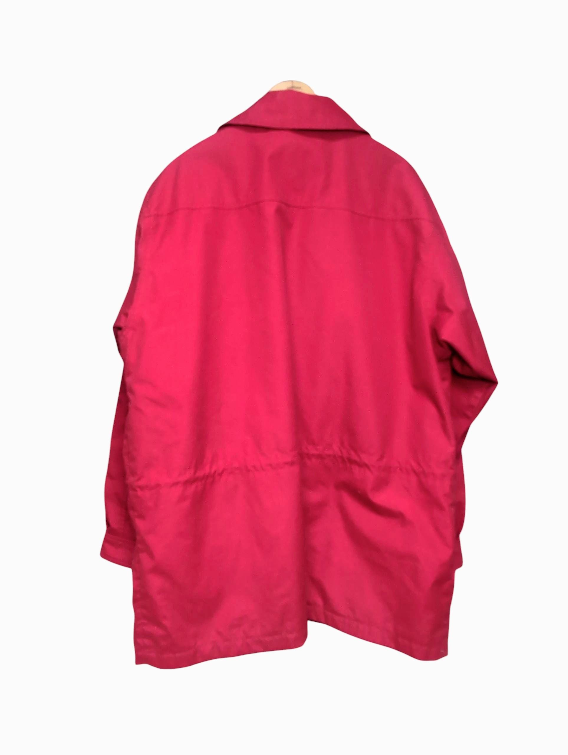 Vintage 90's Eddie Bauer Red Wool Lined Mountain Parka Jacket