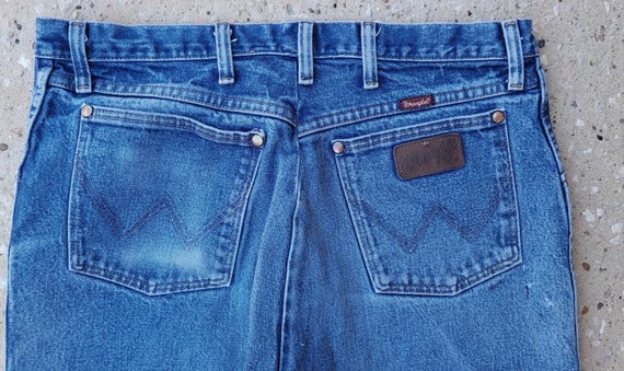 Vintage Wrangler Jeans, Wrangler Denim, Distresse… - image 3