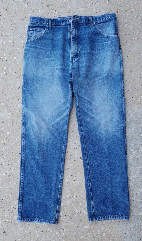 Vintage Wrangler Jeans, Wrangler Denim, Distresse… - image 2