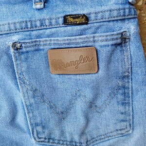 Vintage Wrangler Jeans, Distressed Wrangler Denim, Light Wash Wrangler Jeans, Size 33x30 image 9