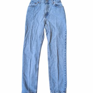 Vintage 90&#39;s Levis 550 Blue Hi Rise Relaxed Tapered Made In USA Women&#39;s Size 6
