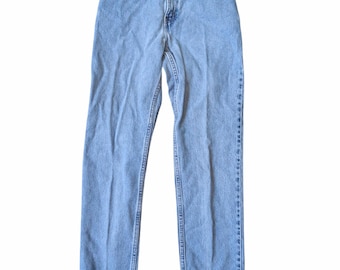 Vintage 90's Levis 550 Blue Hi Rise Relaxed Tapered Made In USA Women's Size 6