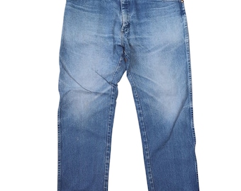 Jeansy Wrangler Vintage Jeansy Wrangler Denim z przetarciami Boyfriend Jeans z prostymi nogawkami, z przetarciami, 100% bawełny