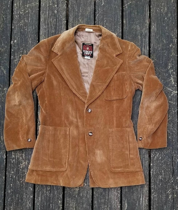 1970's Men's Corduroy Jacket, Europe Craft Corduro
