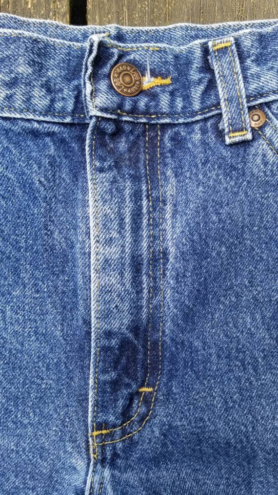 Vintage Lee Jeans Cuttoff Shorts, Waist 32", High… - image 4