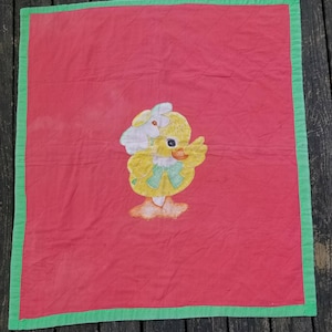 Vintage Baby Quilt, Antique Baby Quilt, Handmade