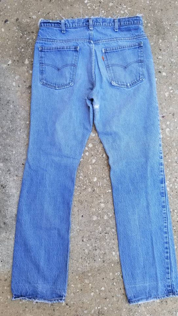 1980's Levi's 517 Orange Tab, made in USA, Distre… - image 4