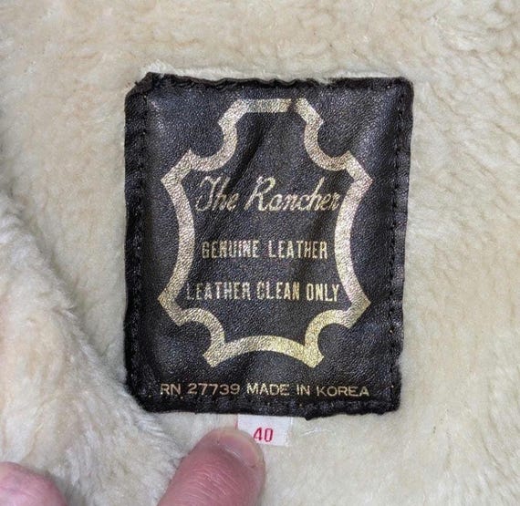 Vintage 70's The Rancher Original Suede Sherpa Li… - image 3