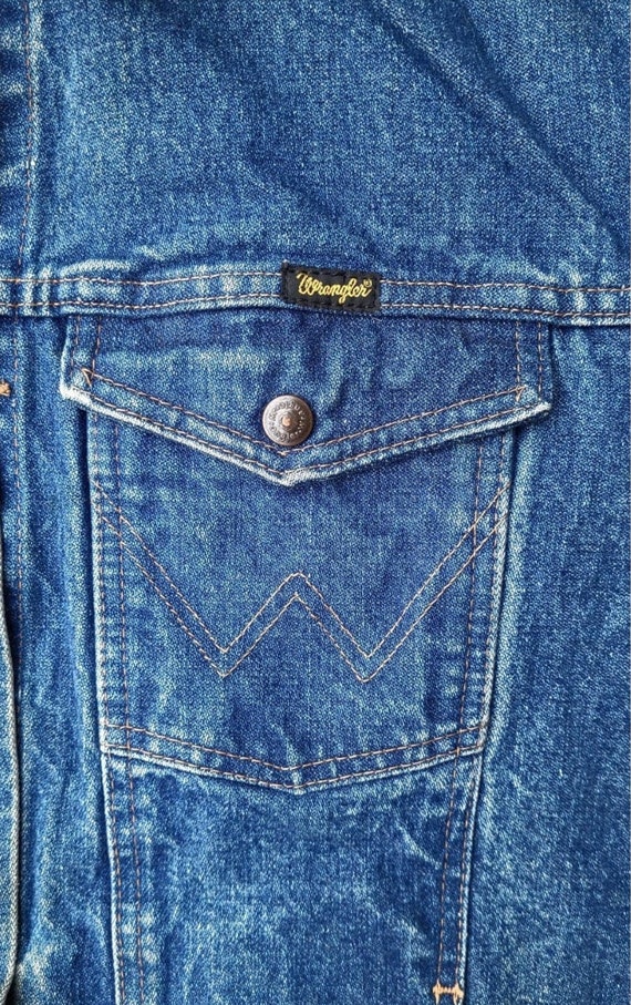 Vintage Wrangler Denim Jacket, Wrangler Denim Jea… - image 4