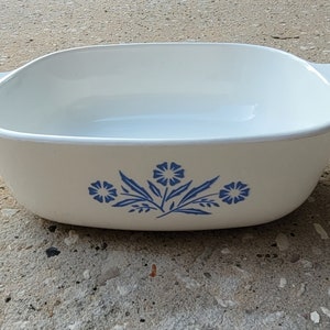 Corning Ware 1 Quart Casserole Dish P-1B, Corning Ware Blue Corn Flower Design, Country Cottage Collection