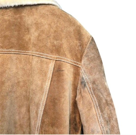 Vintage 70's The Rancher Original Suede Sherpa Li… - image 4