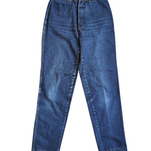 Vintage jaren 80 Peter Golding hoge taille designer jeans Londen stretch damesmaat 4/6