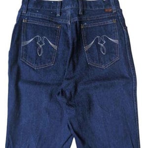 Vintage USA Wrangler High Waist Ranch Rodeo Blue Denim Jeans Women's Size 13