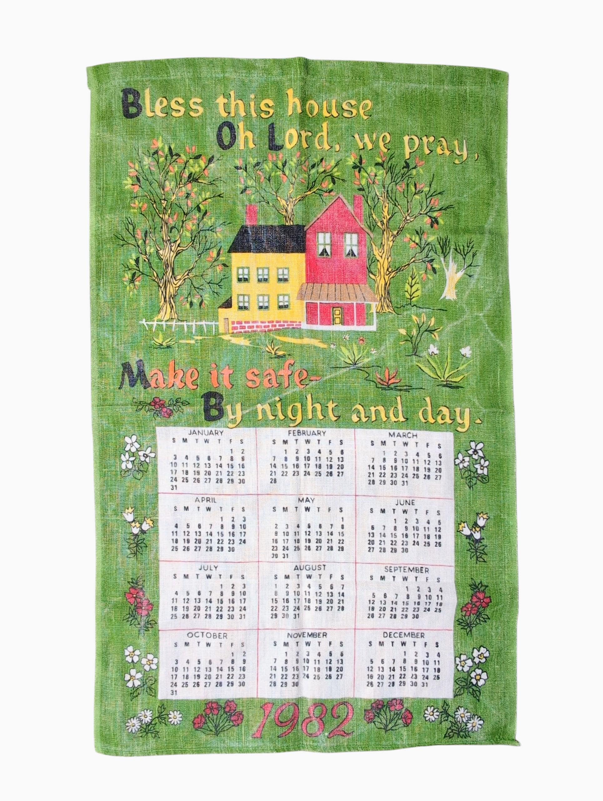 1982 fabric calendar - Etsy 日本