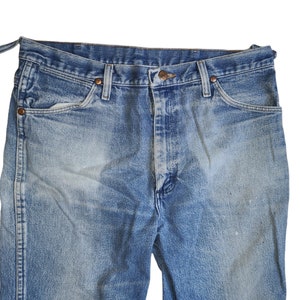 Vintage Wrangler Jeans, Size 35 Waist, 1990&#39;s Distressed Denim, Boyfriend Jeans