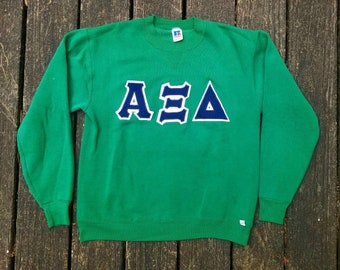 Vintage Greek Sweatshirt, Russell Athletic, Size M, Made in USA