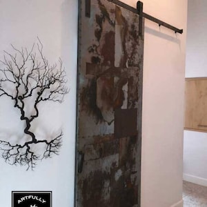 Barn Door - Metal Barn Door - Artistic Metal Sliding Door - Sliding Barn Door