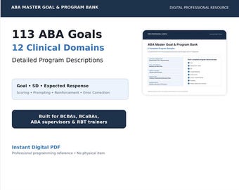 ABA 2026 Goal and Program Bank