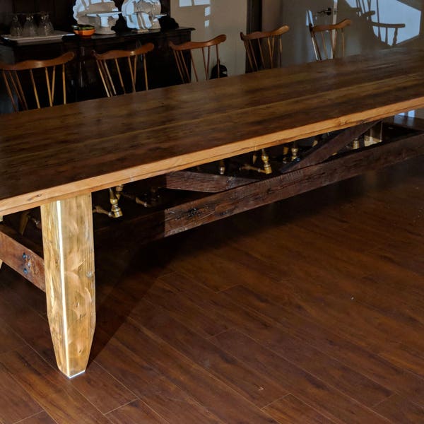 Reclaimed Wood Dining Table Etsy