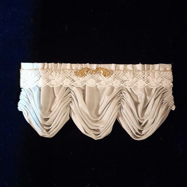 1:12 Miniature Silk Festoon Drapes/blind