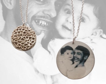 Photo jewelry, memory pendant with photo, wedding jewelry, childhood memories, memory chain, gift idea, photo pendant, love