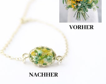 Brudbuketsmycken, minnesarmband av blommor, bröllopssmycken, brudbuketsarmband, minnesarmband, bröllopsminne