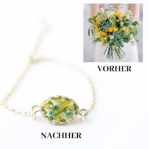 Bridal bouquet jewelry, memory bracelet made of flowers, high-temperature jewelry, bracelet of bridal bouquet, memory bracelet, wedding Andean corners