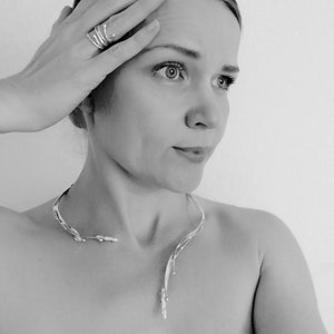 Pearl necklace, silver necklace, silver chain, silver necklace, pearl jewelry, sterling silver with pearls, wedding jewelry, bridal necklace