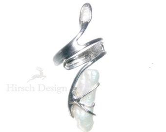 Earcuff Ohrspange, Ohrmanschette, Ohrschmuck ohne Ohrloch,  Ohrringe Cuff, Ohrclip, moderne Ohrschmuck, Ohrschmuck mit Perle, Scheinpiersing