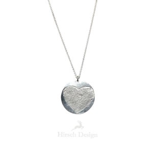 Heart necklace with two fingerprints, personalized jewelry, commemorative jewelry, chain pendant, 3D fingerprint, wedding gift image 1