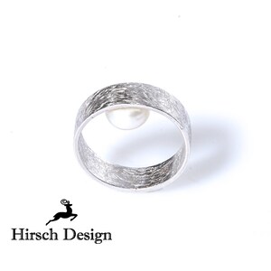 Perlenring, Silberring mit Perle, Statementring, Ring aus Silber, Perlenschmuck, Hochzeitschmuck, Ring mit Perle, Moderne Schmuck, Bild 2