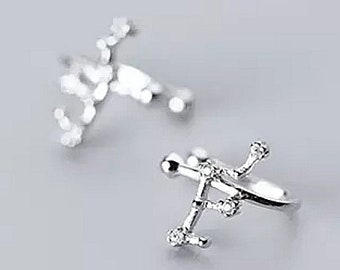 Virgin ear clip, zodiac earrings, astrological ear clip, cubic zirconia ear clip, ear cuff, minimalist ear jewelry