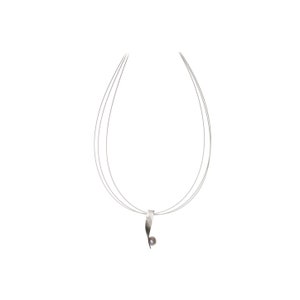Silver necklace with pearls, pearl necklace, pearl jewelry, modern necklace, wedding necklace, short necklace, straight jewelry