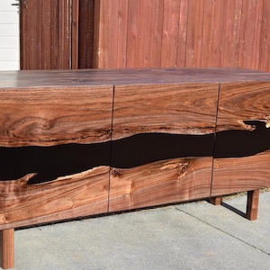 Black Walnut Resin River Credenza