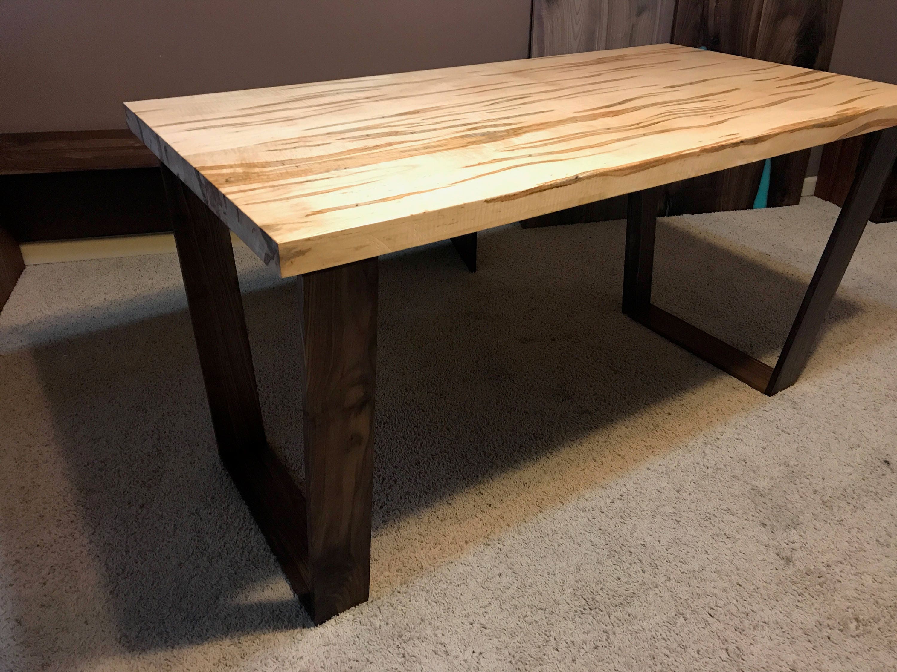 Wormy Ambrosia Maple Table: Rustic Desk or Dining Table - Etsy Canada