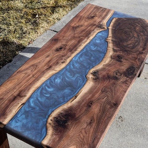 Purpleheart Resin Coffee Table - Etsy