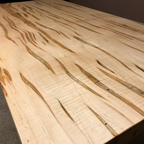 Stunning Wormy Ambrosia Maple Table Desk Stunning Wormy Ambrosia Maple Table, Ambrosia Maple Console Table